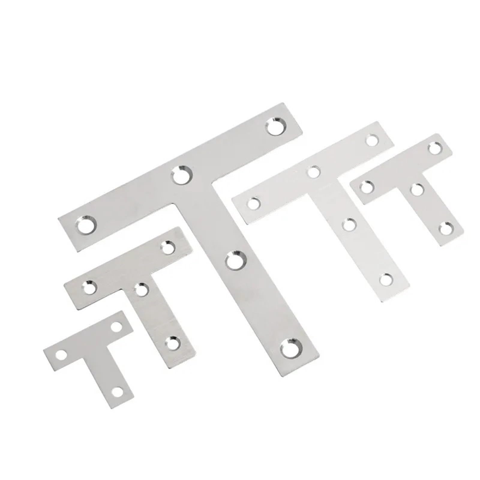 20pcs Stainless Steel T-Shap Straight Brace Brackets Mending Joining Plates Repair Fixing Heavy Duty for DIY Tools(50mm)