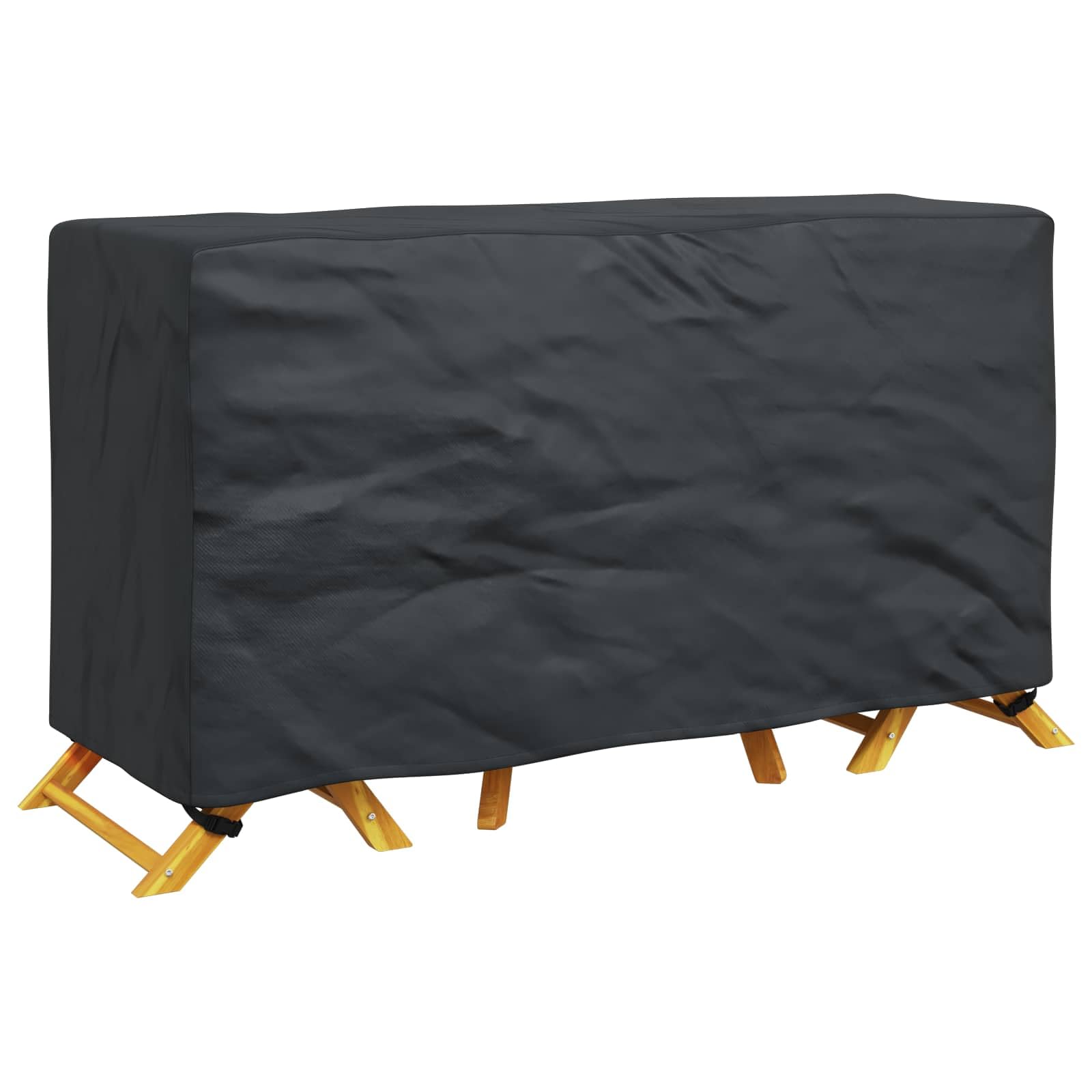 vidaXL Outdoor Swing Cover Black 155 x 95 x 165 cm 600D Oxford Fbric, Garden and Terrace, Durable UV-Resistant, Waterproof Cover, Outdoor Swing Protection, Eco-Friendly Furniture Shield