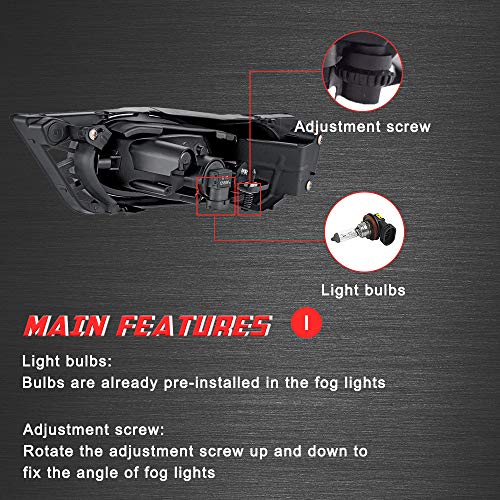 Driving Fog Lights Lamps Replacement for Honda Civic Sedan 2009 2010 2011 with H11 12V 55W Halogen Bulbs - Switch and Wiring Kit (Clear Lens) - Image 6