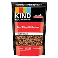 KIND Healthy Grains Granola, Dark Chocolate Clusters, Healthy Snacks, Gluten Free, 100% Whole Grains, 10g Protein, 11oz, 1 Count
