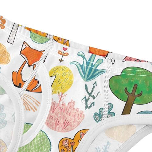 ODAWA Cute Foxes Forest Trees Kids Underwear, Toddler Boys Underwear 2T4