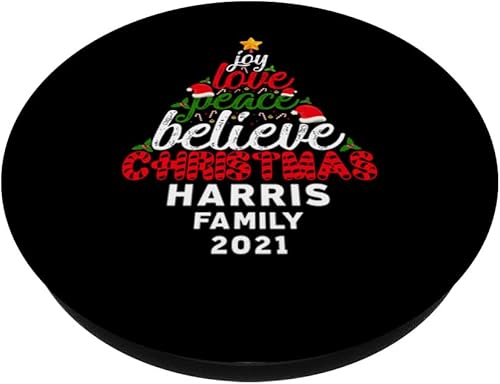 Miniatura 2 de Custom family Christmas matching name Harris PopSockets Swappable PopGrip