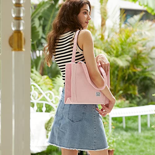 Image of Valleycomfy Corduroy Tote Bag for Women Travel Crossbody Bag Purse Women Shoulder Bags Work Handbags Everyday Hobo Bag