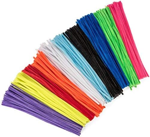 500 Pack Craft Pipe Cleaners - Assorted Chenille Stems for Arts and Crafts - 12 inches