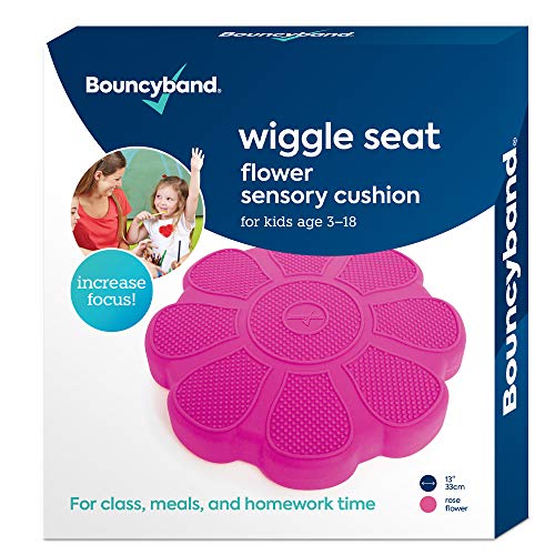 Image of Shaped Wiggle Seats by Bouncyband - Red Flower, 13 inchx13 inchx2.2 inch- Inflatable Sensory Cushion for Kids, Improves Student Productivity and Focus, Comes with Easy-Inflation Pump to Customize Firmness