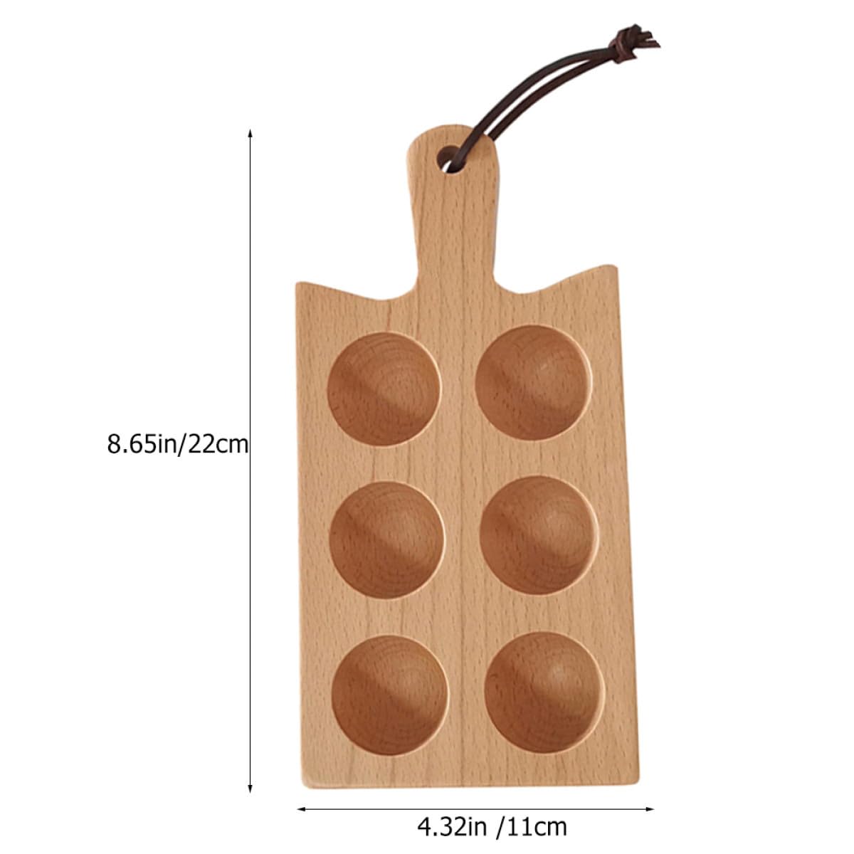 HOMSFOU Bandeja de huevos de seis compartimentos, 6 agujeros, bandeja de huevos, organizador de huevos, soporte para huevos, soporte simple para huevos, soporte para huevos para refrigerador, 6 huevos