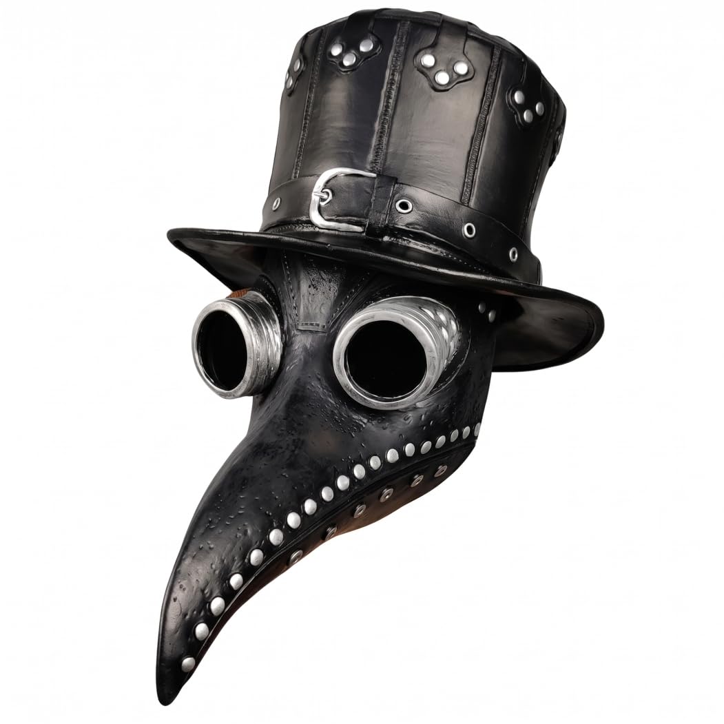 Maschere per adulti, costume di Halloween Accessori per il medico della peste in pelle PU