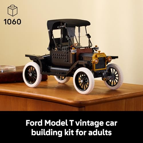 Image of LEGO Icons Ford Model T Building Set for Adults - Collectible Kit with Detailed Features for Bedroom, Home Office or Shelf Decor, Gift for Men, Women, & Car Fans Ages 18+ - 11376