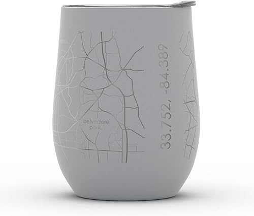 Vista 38 de Well Told Lexington Kentucky Map - Vaso de vino aislado con grabado de mapa de Kentucky, taza de acero inoxidable grabada (12 onzas, verde domingo)