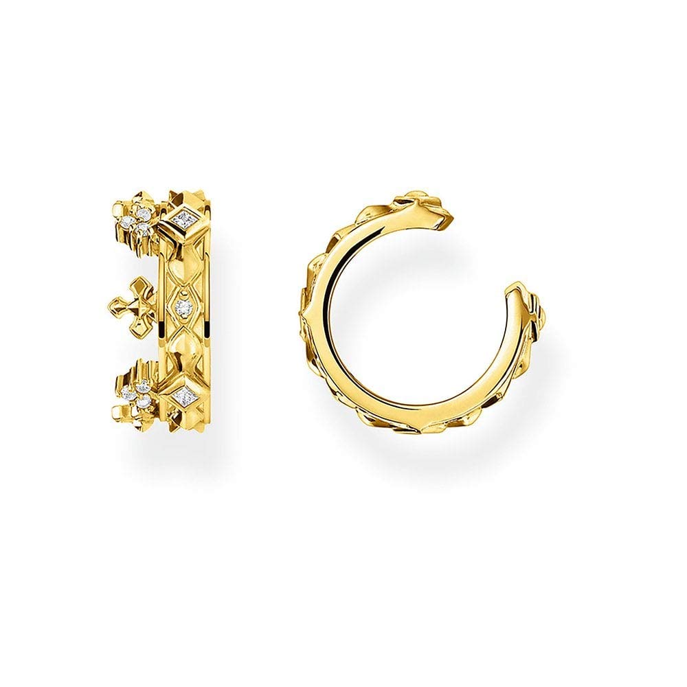 THOMAS SABO Damen Ohrring Ear Climber Krone 925 Sterling Silber EC0016-414-14