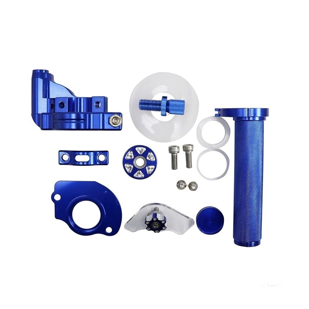 Moto Poignée Poignées D'accélérateur Universelles en Aluminium À Torsion Rapide M10 X 1.5, Guidon Gaz Rotatif De 22mm pour Moto