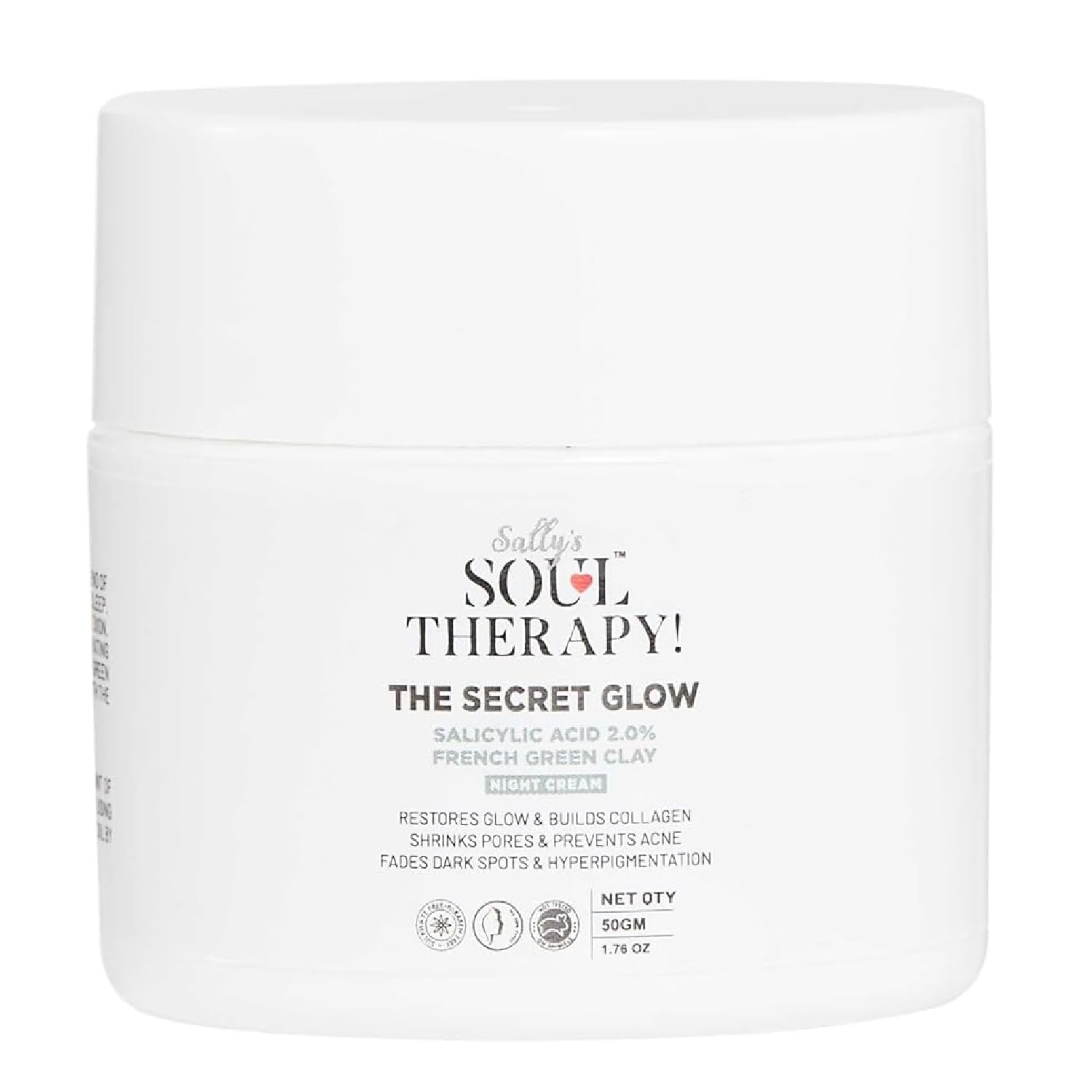 The Secret Glow Night Cream | Help To Reduces Acne Scars, Hyperpigmentation & Dark Spots | Brightening, Nourishing, Lightweight & Non-Greasy Formula for All Skin Types | 50gm