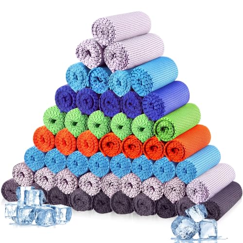Image of Maitys 600 Pcs Cooling Towel Bulk for Neck and Face, Fresh Colors