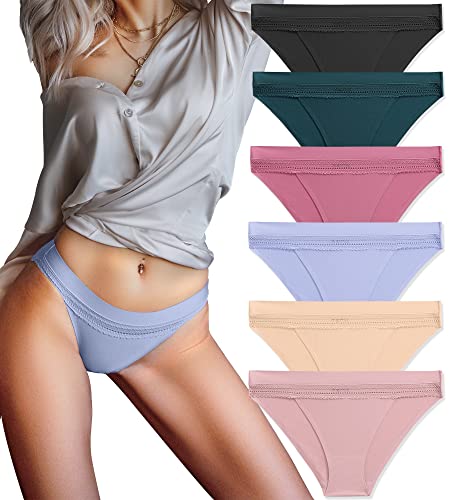 BeReady Seamless Slips Damen Spitze Unterhosen Frauen Nahtlose Weiche Stretch Atmungsaktiver Unterwäsche Unsichtbarer Slip Mehrpack 6er Pack Cover