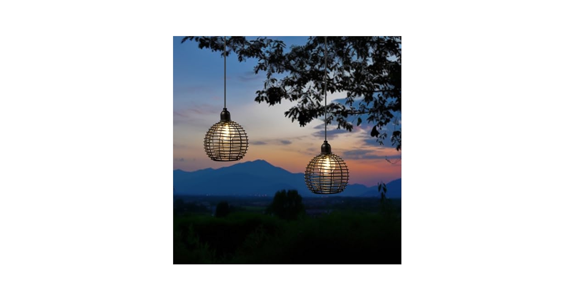 ライト・ランタン honolulu26 Solar Hanging Lantern LED Lights Outdoor Yard Patio Garden