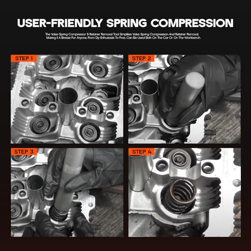 Image of Rogierra 36050 Valve Keeper Remover and Installer Kit for 4.5mm-7.5mm & 5 /16 inch-3 /8 inch Valve Stems, Fits Toyota 4-Cylinder & Chrysler New World Engines, Valve Spring Compressor & Retainer Removal Tool