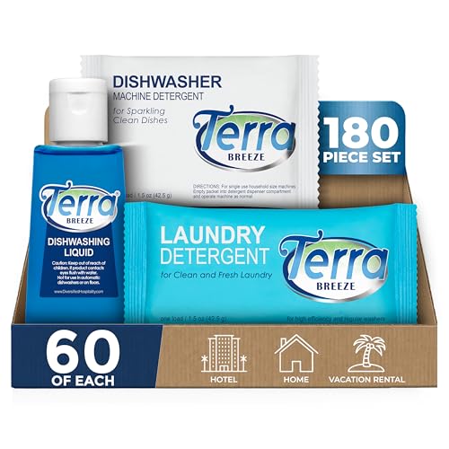 Terra Breeze Travel Laundry & Dish Soap Kit 180 Pieces
