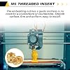 Yaocom 100 Pcs M6 Threaded Inserts M6 x D8 x L8 Heat Set Inserts Brass 3D Printing Knurled Metric Nuts for Plastic, 3D Printing Components