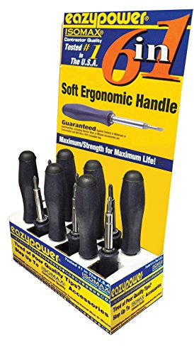 Image of Eazypower 87702 12-Pack Soft Dark Blue 6-in-1 Phillips /Slotted Screwdriver