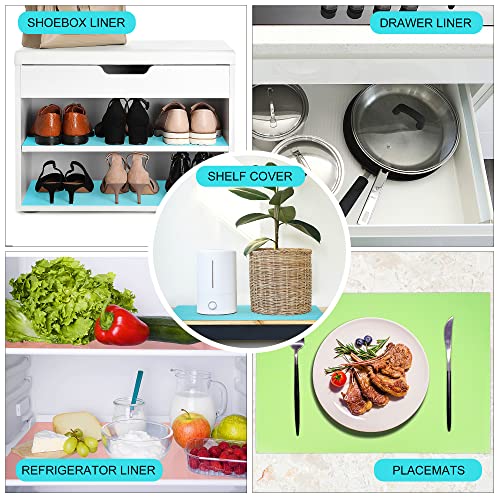 16 Pcs Refrigerator Liners Mats Washable, Refrigerator Mats Liner Waterproof Oilproof, Shinywear Fridge Liners For Shelves, Cover Pads For Freezer Glass Shelf Cupboard Cabinet Drawer (4 Color Mixed) #TOP3