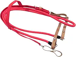 Cabeçada De Fita Vermelha e Rédea Polipropileno Vermelha Para Cavalo Regulagem