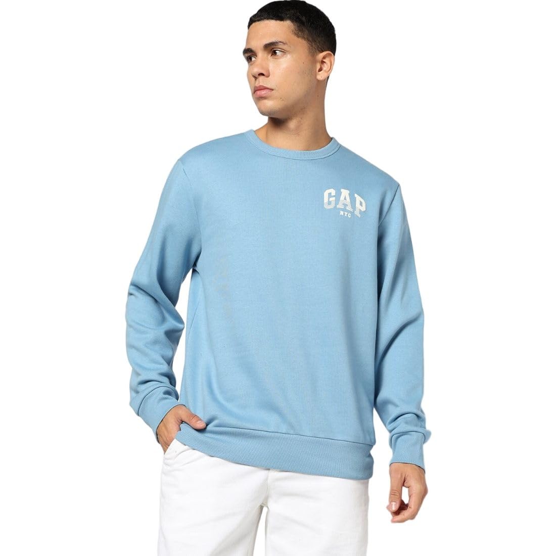 gap Men’s Regular Fit Pure Cotton Full Sleeves Crew Neck Sweatshirt-picture-36