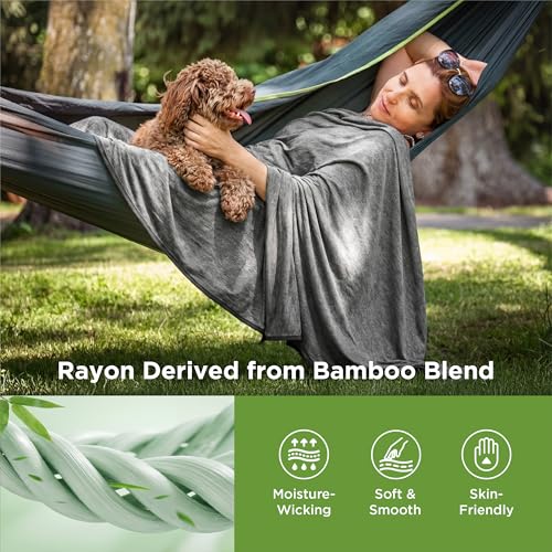 Image of Bedsure Cooling Blanket Twin XL, Summer Dorm Room Essentials, 60x90 | For Hot Sleepers, For College Guys Girls, Cold Sheet Blanket with Rayon Derived From Bamboo, Bed Cool Layer