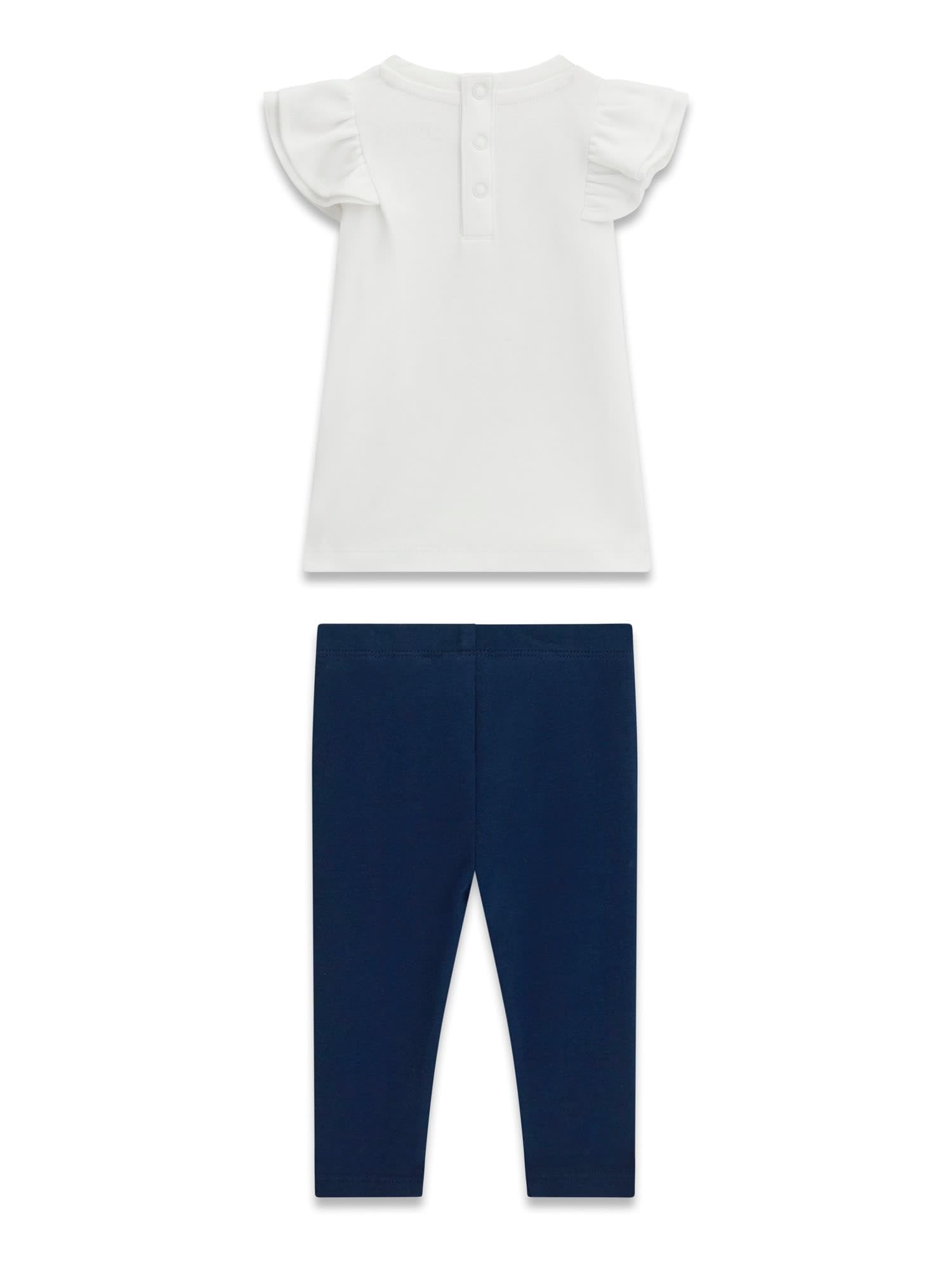 GUESS Completo per Bimba Bianco 12 Mesi (80cm)
