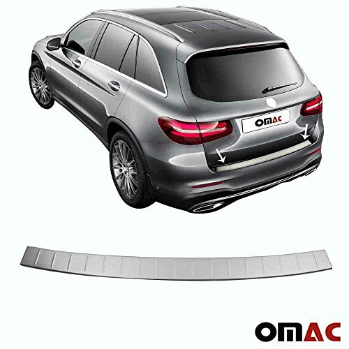 Rear Bumper Guard Trunk Sill Protector For Mercedes Benz Glc Class X253 2016 To 2022, Stainless Steel, Brushed Chrome #TOP2