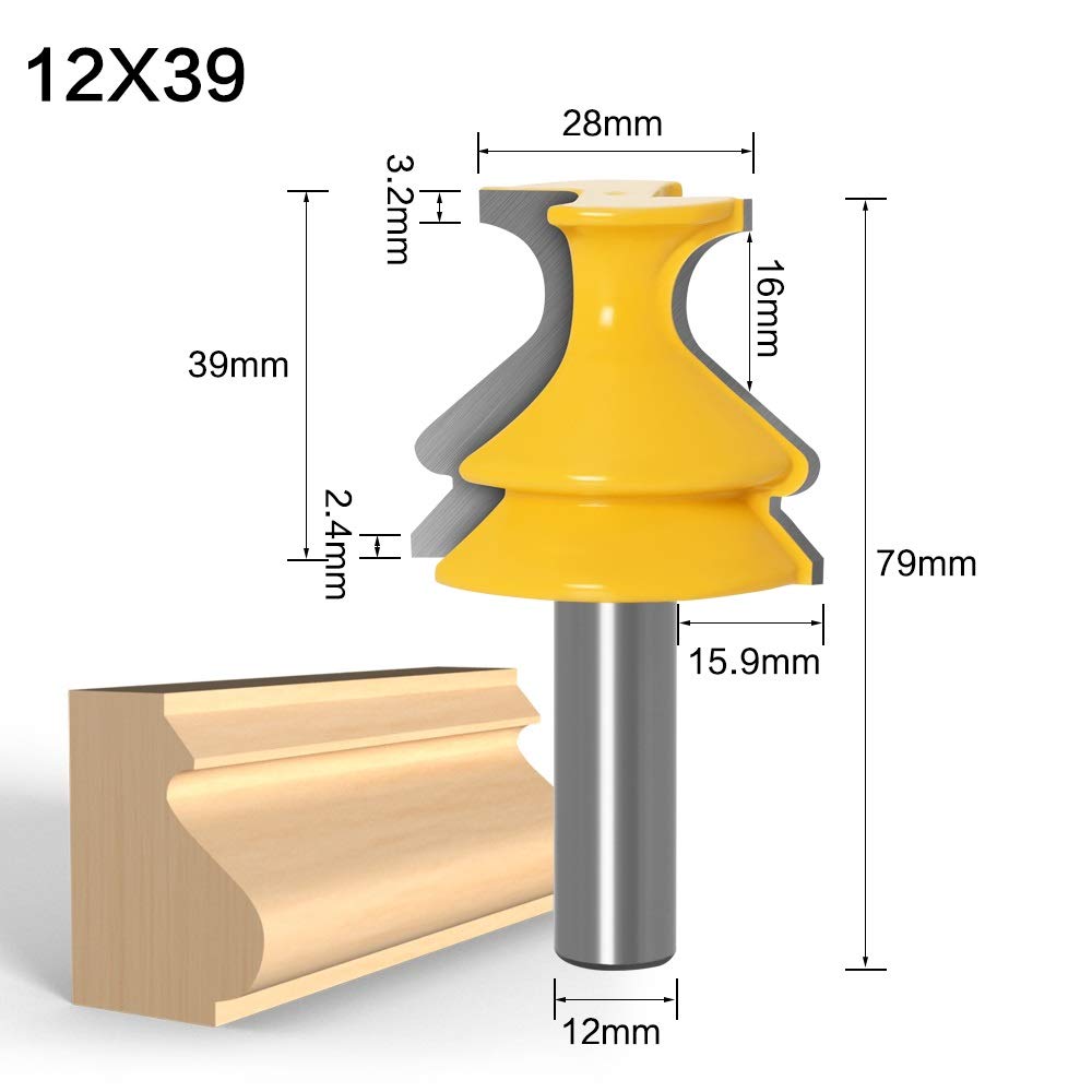 Punte da trapano Fresa per cerniere con punta in m Punte 1 pz 8mm gambo base rivestimento CNC linea frese for lavorazione del legno fresa frontale, modanatura architettonica corrimano frese set, utens