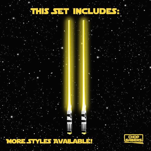 Image of Chop Sabers Light Up LightSaber Chopsticks, 1 Pair, Yellow