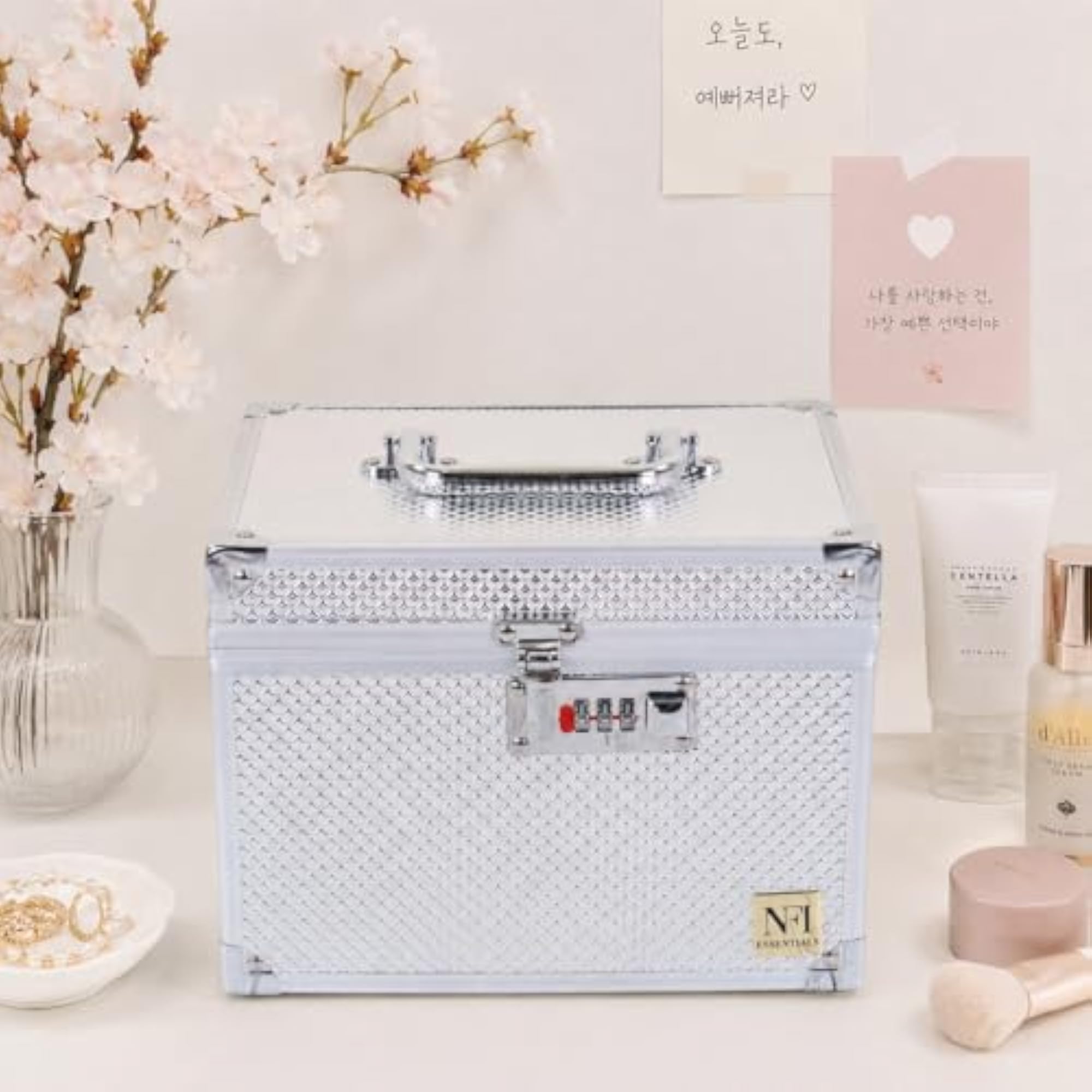 Professional Makeup Vanity Box with Mirror, Large Storage Case