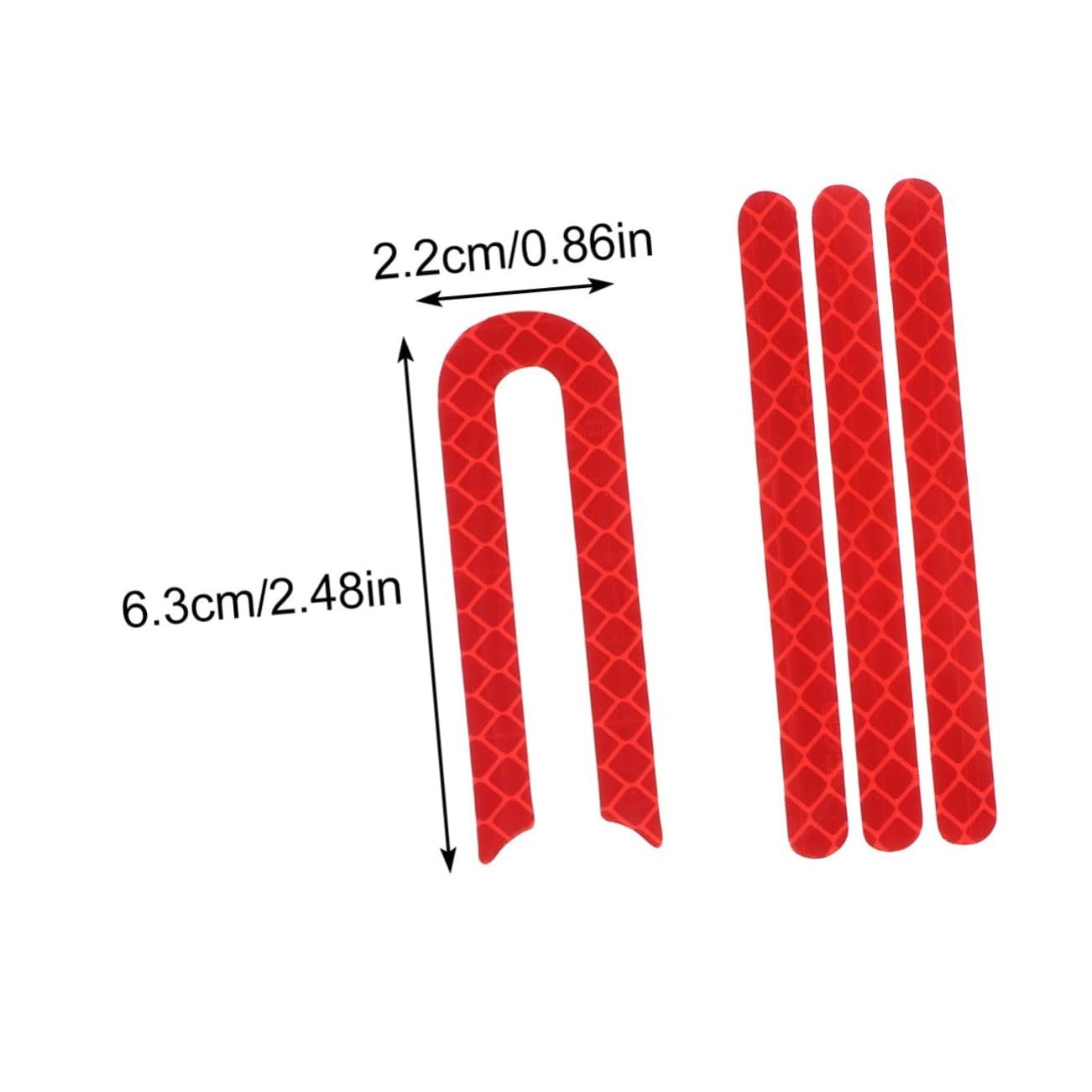 Abaodam DIY Bike Reflective Strips 5 Pack Red Waterproof Uv Coated for Scooters Enhance The Road