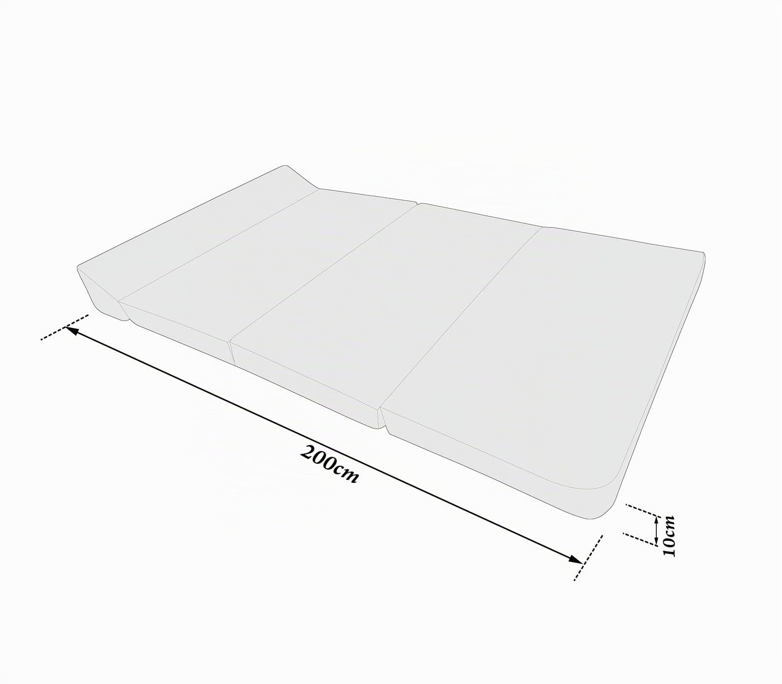Natalia Spzoo Matelas Pliant Sofa pour Adultes et Enfants, Choix des Couleurs 200 cm de Long (Garden)