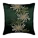 The HomeCentric Verde Oscuro Cojines Cubren, Botanico Cubierta De Almohadas, cojin Cubre 45x45 cm, Cuadrado Sedala Seda Funda De Almohada, Floral - Green Foliage