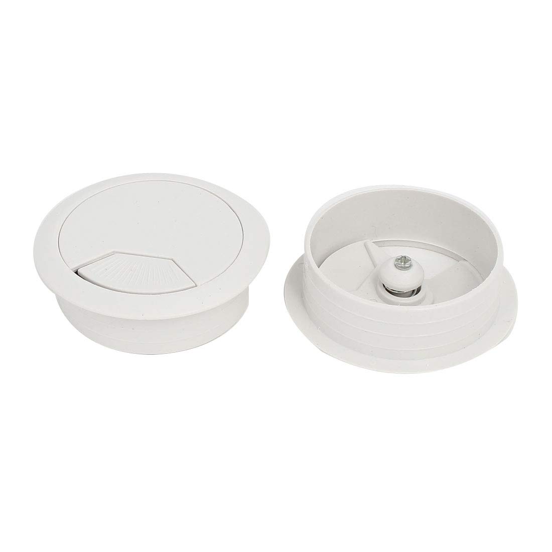 Aexit Computer PC Desk plastica rotondo gommino passacavo copriferro bianco 50mm Dia 10pcs ID: 101469