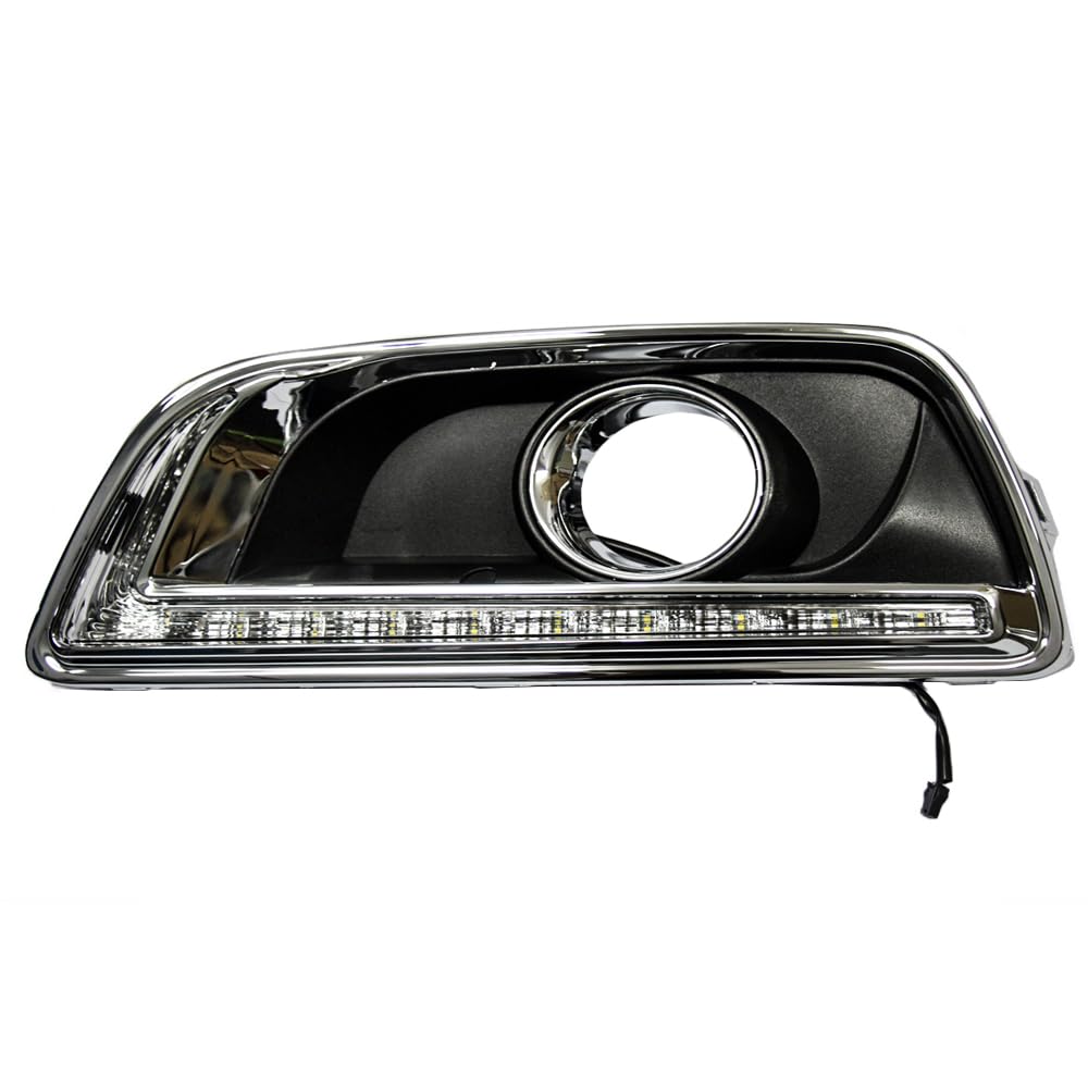 Lampade diurne del Riloer, luci da corsa Daytime LED con luce di guida bianca + segnale dinamico giallo + luce blu, lampada di segnale di curva a LED con 3 modalità di luce