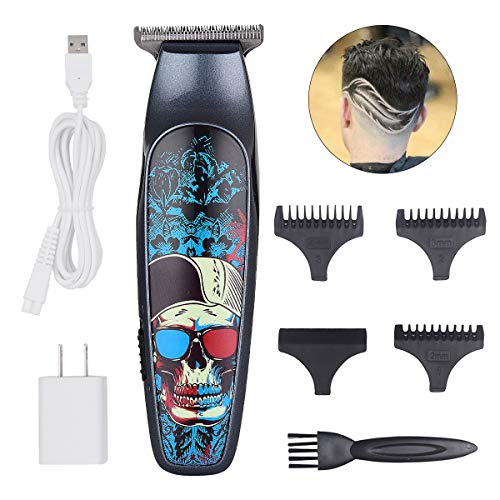 Professional T-outliner Beard Trimmer Cosyonall CordlessHair Clipper Hair Edgers Hair Cutting Beard Shaver Mustache Grooming Kit for Barber Compact USB Rechargeable with 4 Guide Combs