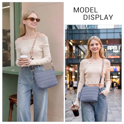 Image of ACUARIO Crossbody Bags for Women - Puffy Tote Bag Purse for Work, Travel, Shoulder Handbag with Small Wallet