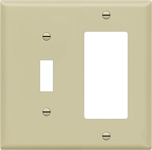 Enerlites decorador de policarbonatoGFCI, tamaño estándar, irrompible, Marfíl