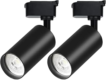 H Type 20W LED Track Light, 3000K Plug-in Dimmable | 2400lm High-Brightness Spotlight Fixture for Accent Ceiling Display, No Track Rail Included, 2 Heads Set