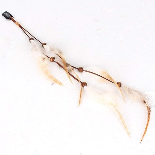 Miniatura 3 de Numblartd Extensiones de cabello hippie bohemio para mujer con peine de clip de plumas, tocado bohemio hecho a mano con pinzas para el cabello para