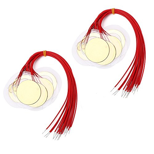 Image of 20PCS 35mm Prewired Piezo Elements Buzzer Sounder Sensor Trigger Drum Disc