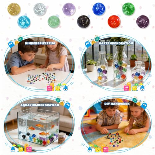 Solinorex 30 Stück Murmeln Glas,16mm Bunte Glasmurmeln, Buntes Glühen im Dunkeln Glasmurmeln, Leuchtmurmeln Kinder für Heimdekoration & DIY(10 Farben)