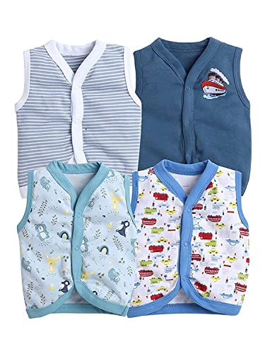 Image of Pooja Baby Baby Boy's & Baby Girl's Printed T-Shirt /Jhabla /Nightsuits with Assorted Prints- Multi-Pack Pack of 4