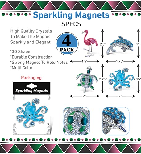 Set de Imanes Decorativos de Playa con Delfín Plata y Animales miniatura 3
