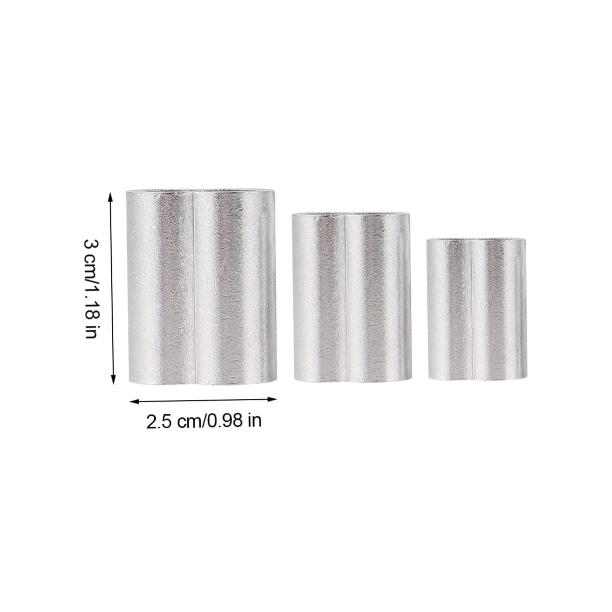320 pièces Manchons Aluminium à Double pour Câble Acier Sertissage Boucle de Câble Résistant Corrosion Serre Cable pour Travaux Agricoles et Mariage