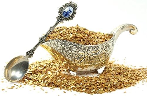 Meyer Imports Crushed Glass Glitter for Arts and Crafts - Broken Glass German Glitter for Resin Craft Art/Tumblers/Nail Art/DIY Jewelry Making Decoration - 1 OZ Jar - Gold