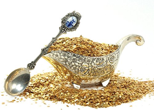 Meyer Imports Crushed Glass Glitter for Arts and Crafts - Broken Glass German Glitter for Resin Craft Art/Tumblers/Nail Art/DIY Jewelry Making Decoration - 1 OZ Jar - Gold