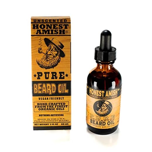 Honest Amish - Pure Beard Oil - 2 Ounce - Fragrance Free